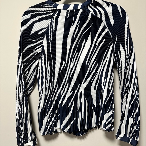 Navy and White Striped Women's Top - Picture 3 of 3